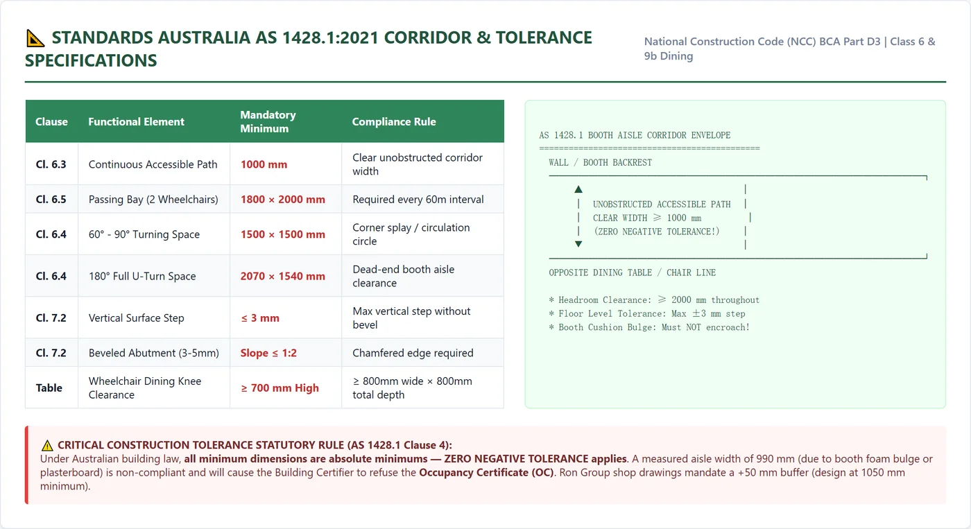 Standards Australia AS 1428.1:2021 Corridor & Tolerances Engineering Plate