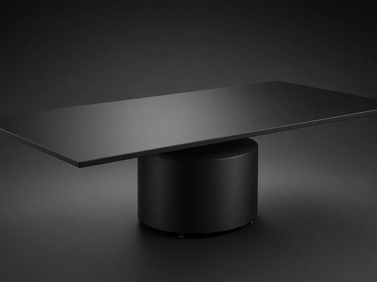 Product render — Matte Black Anti-Fingerprint Table