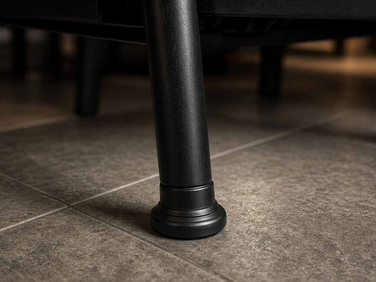 Commercial dining chair glide on stone tile