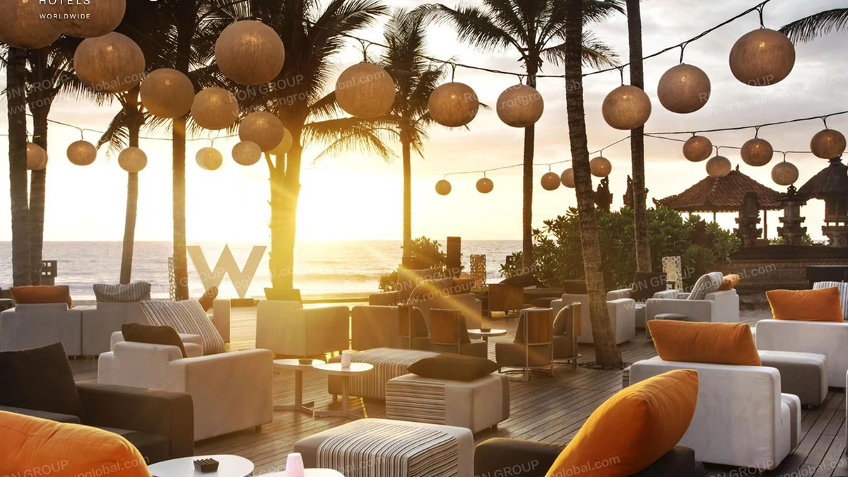 W Hotel Bali Indonesia bespoke beachfront luxury lounge and banquet dining furniture fit-out by Ron Group