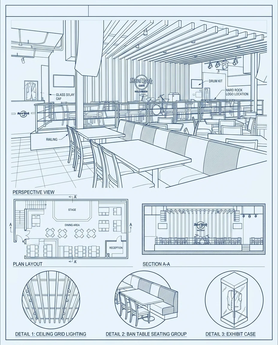 Concept study showing furniture proportions