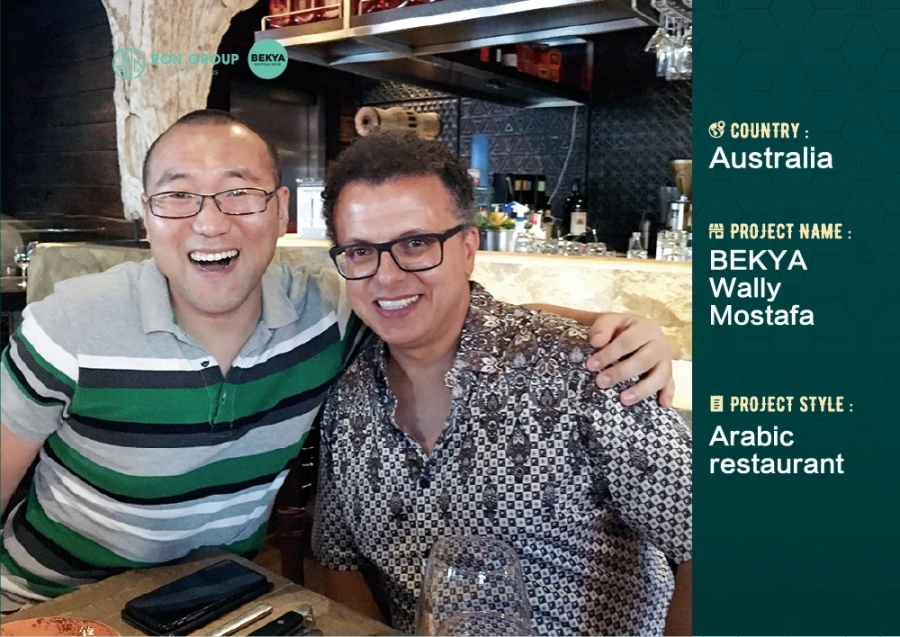 BEKYA Wally Mostafa brings authentic Middle Eastern flavors to life with vibrant atmosphere and delicious dishes. Their Arabic restaurant offers a true taste adventure! RON Group's awesome work made this place even more lit - now it's the hottest spot in town!