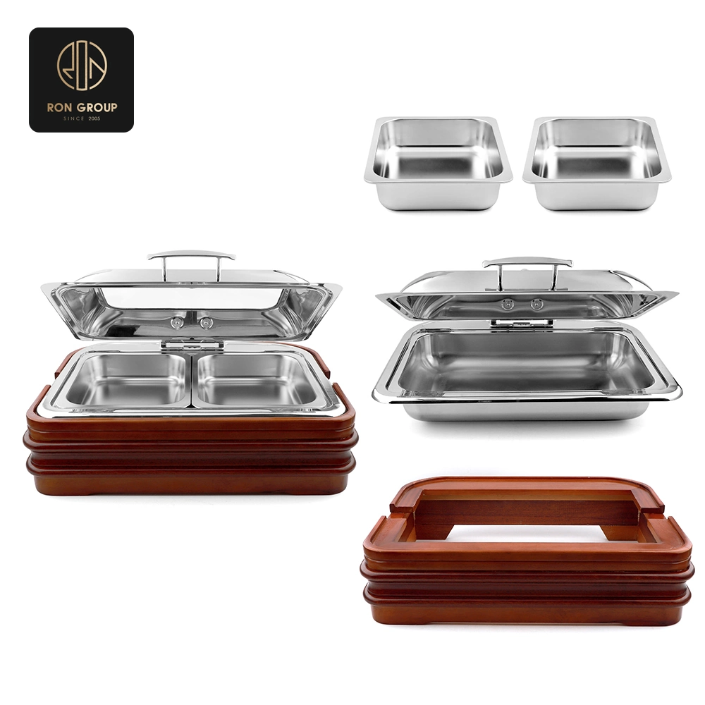 Chafing Dish with Wooden Base SeriesA