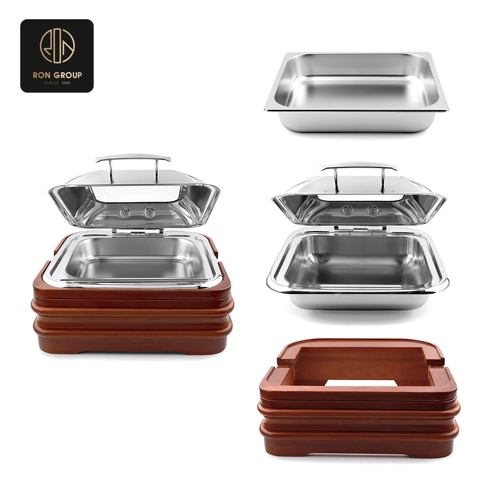 Chafing Dish with Wooden Base SeriesB
