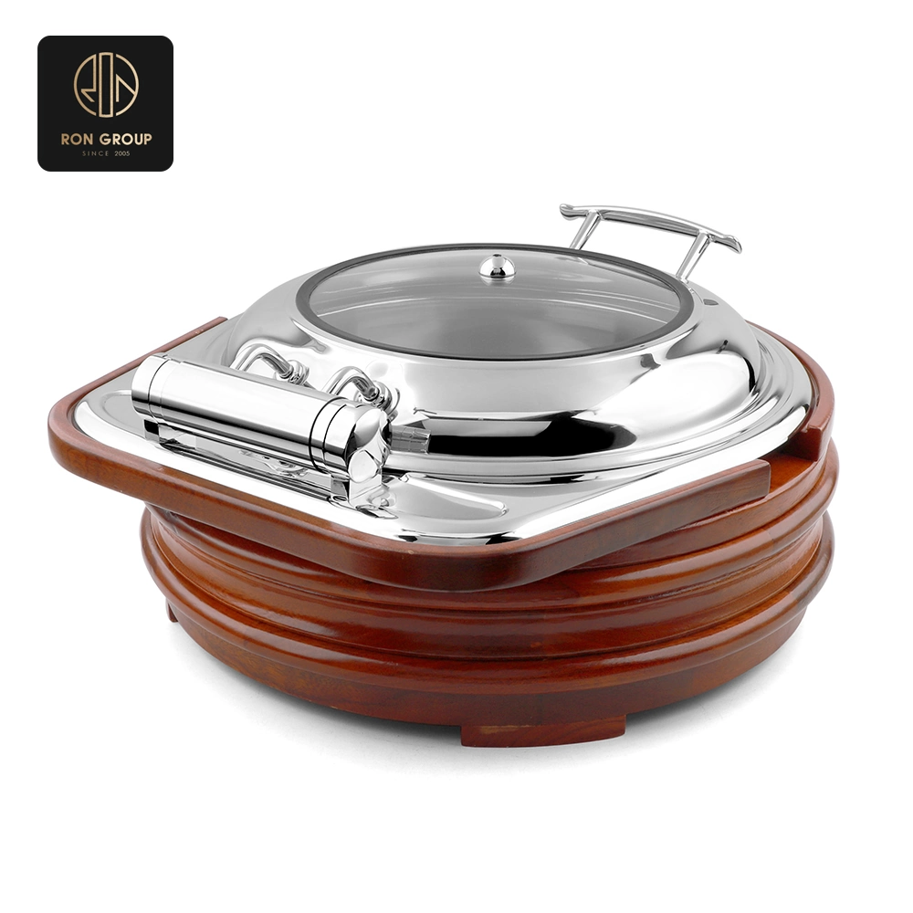 Chafing Dish with Wooden Base SeriesC