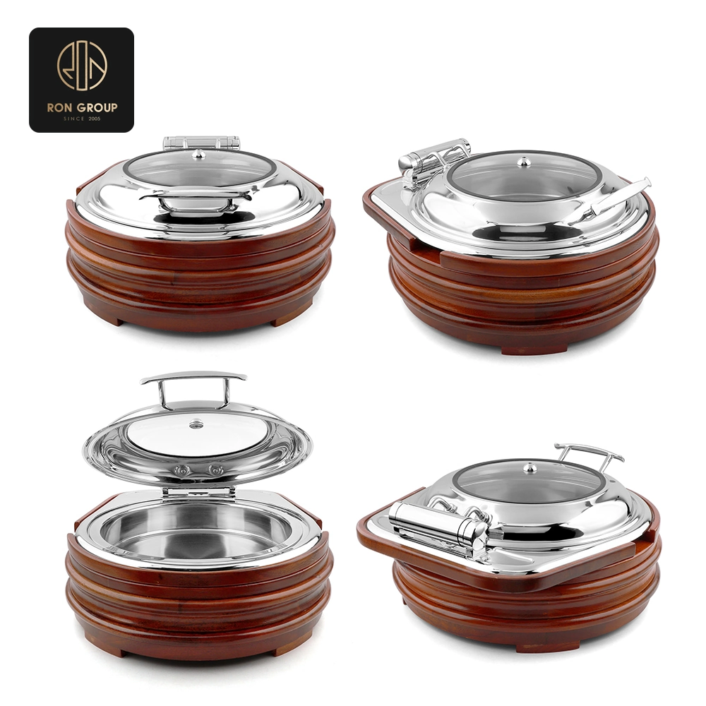 Chafing Dish with Wooden Base SeriesC