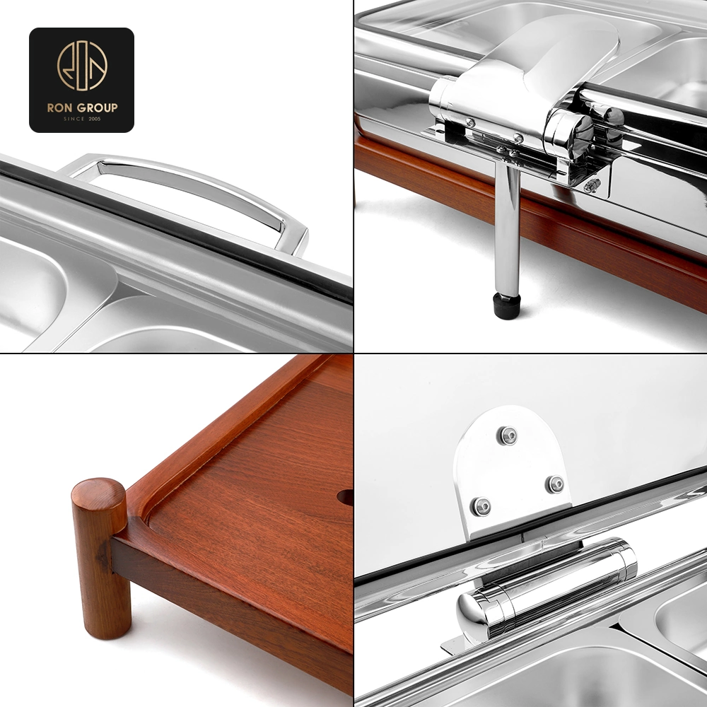 Chafing Dish with Wooden Base SeriesD