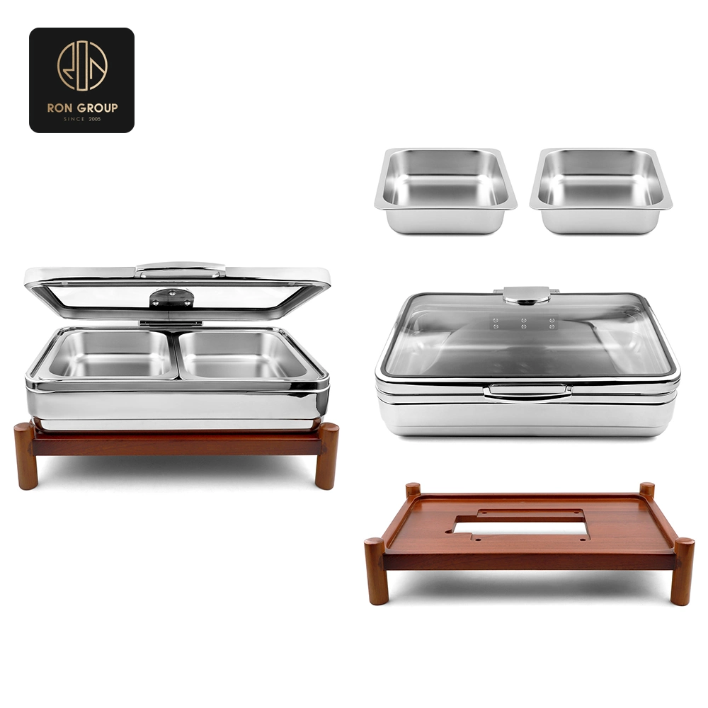 Chafing Dish with Wooden Base SeriesD