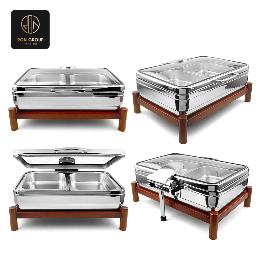 Chafing Dish with Wooden Base SeriesD