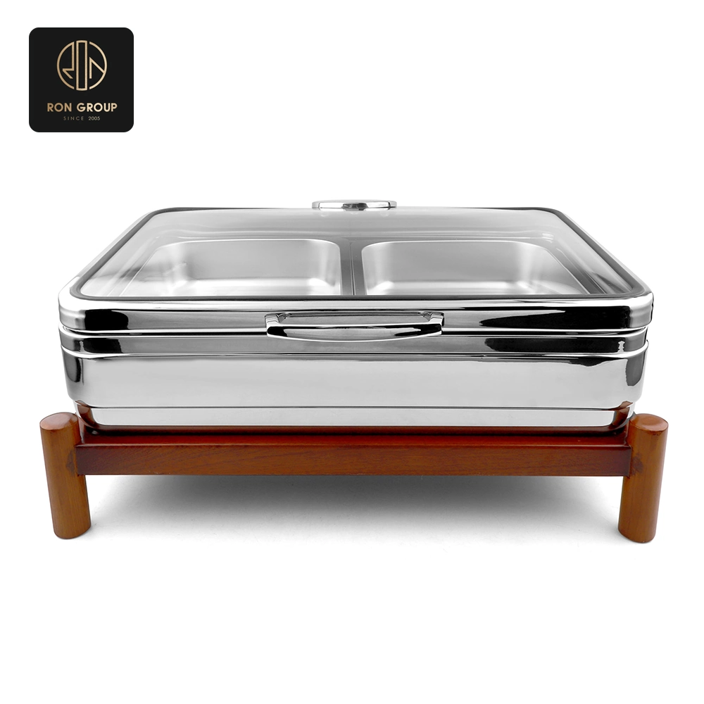 Chafing Dish with Wooden Base SeriesD