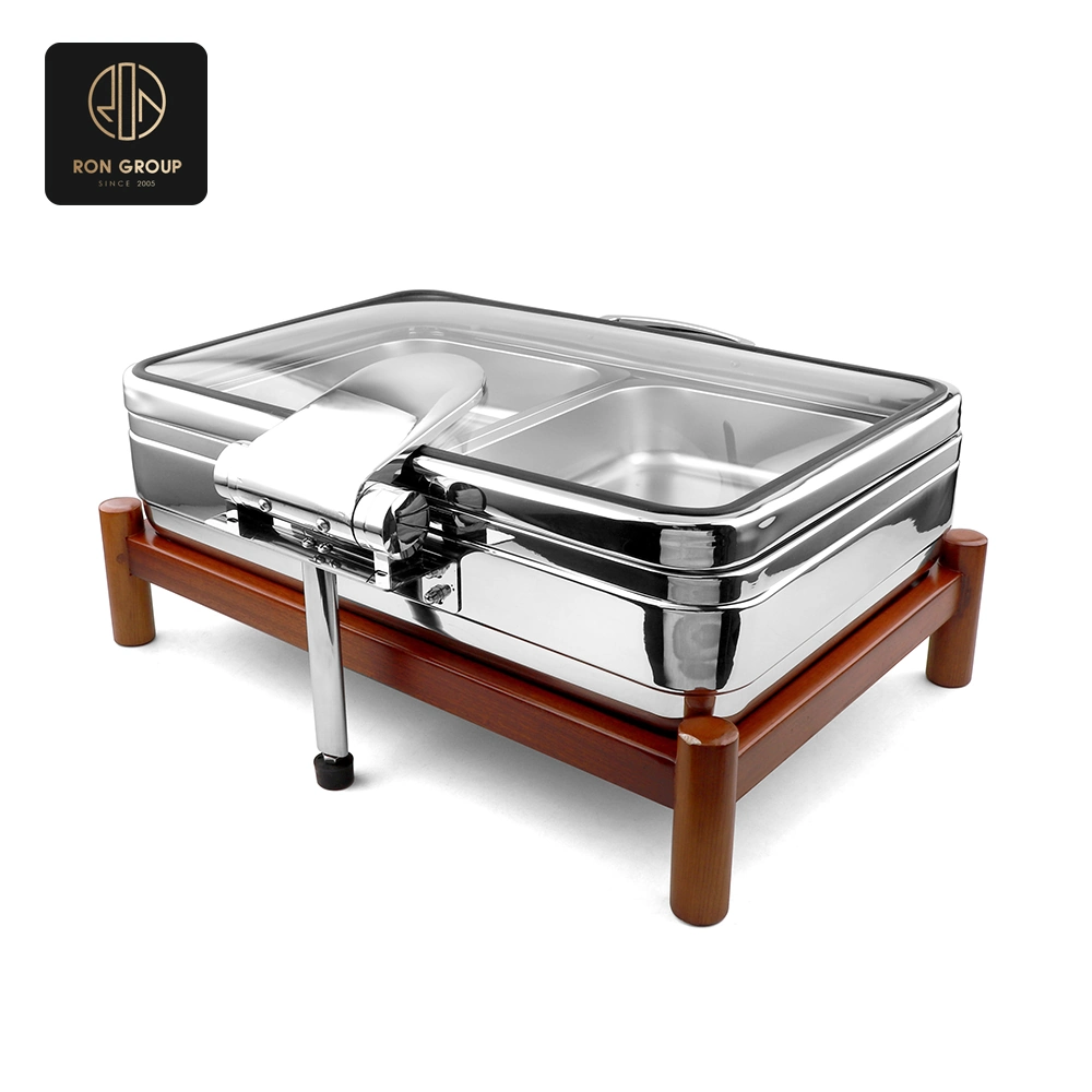 Chafing Dish with Wooden Base SeriesD