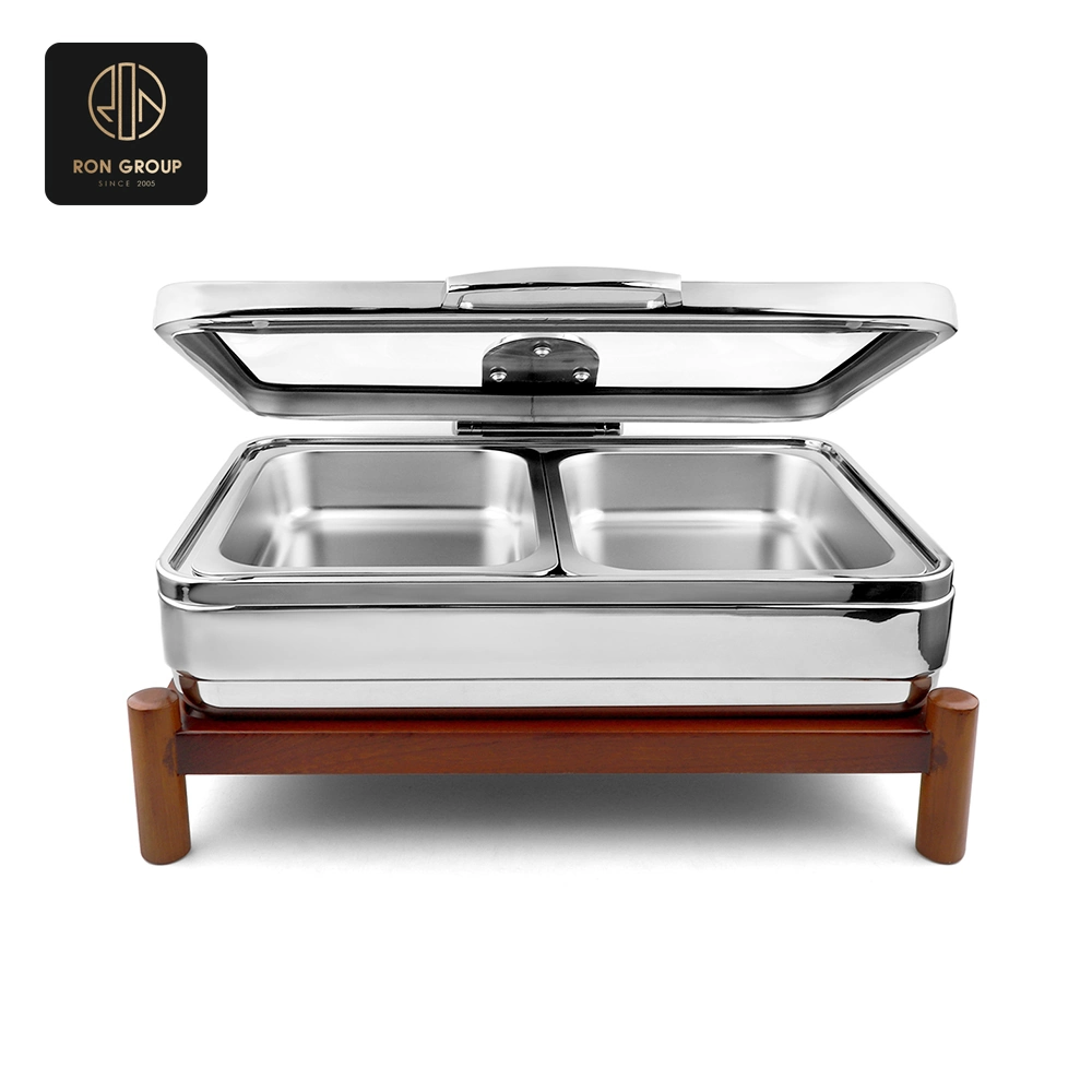 Chafing Dish with Wooden Base SeriesD