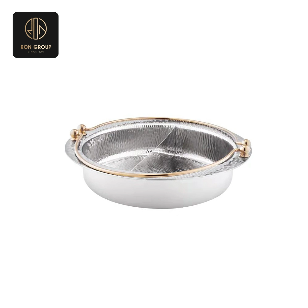 Golden Accented Round Chafer Dish SeriesA