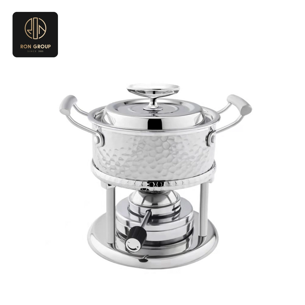 Hammered Hot Pot with Integrated Stand