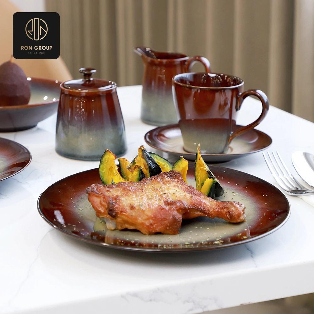 Plum Wave Kiln-Glazed Dinnerware Series