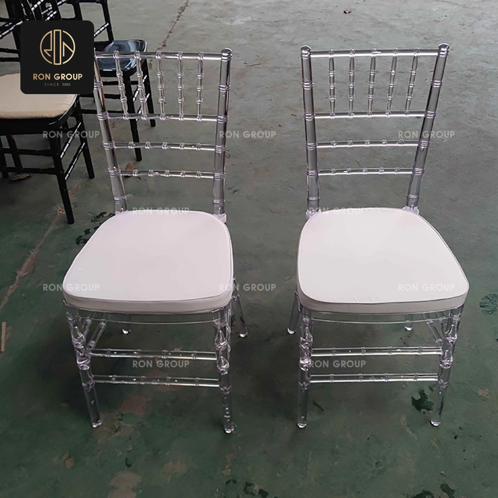 Clear Resin Chiavari Chair with Removable Pad