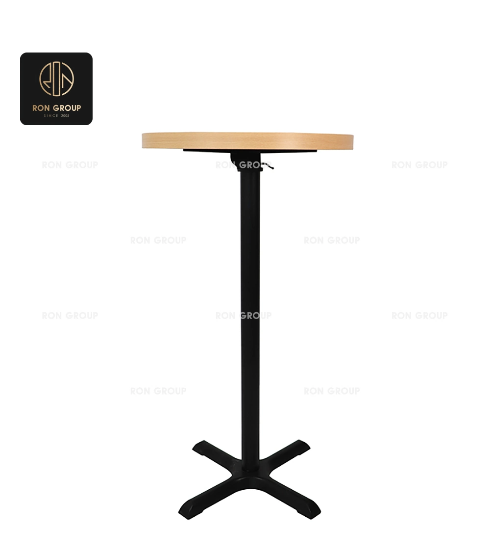 Round Wood-Top Bar Height Table Series