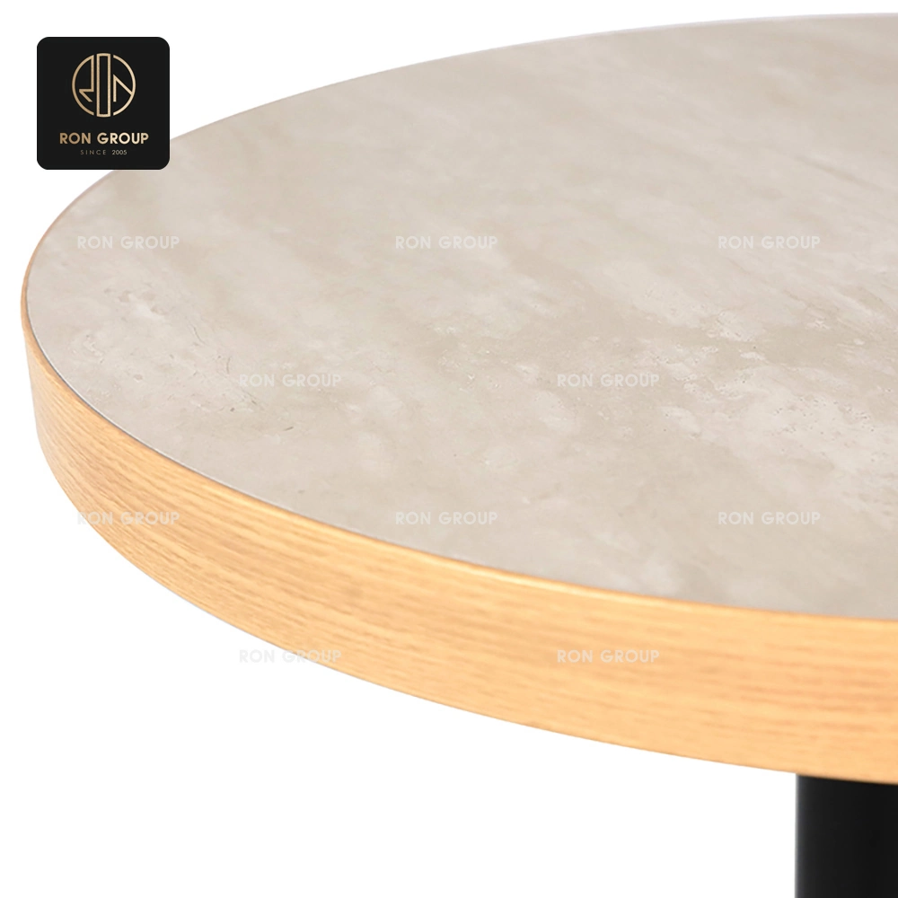 Round Wood-Top Bar Height Table Series