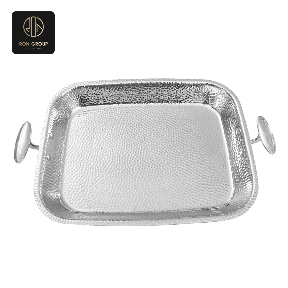 Square Rectangular Gold Silver Plastic Tray