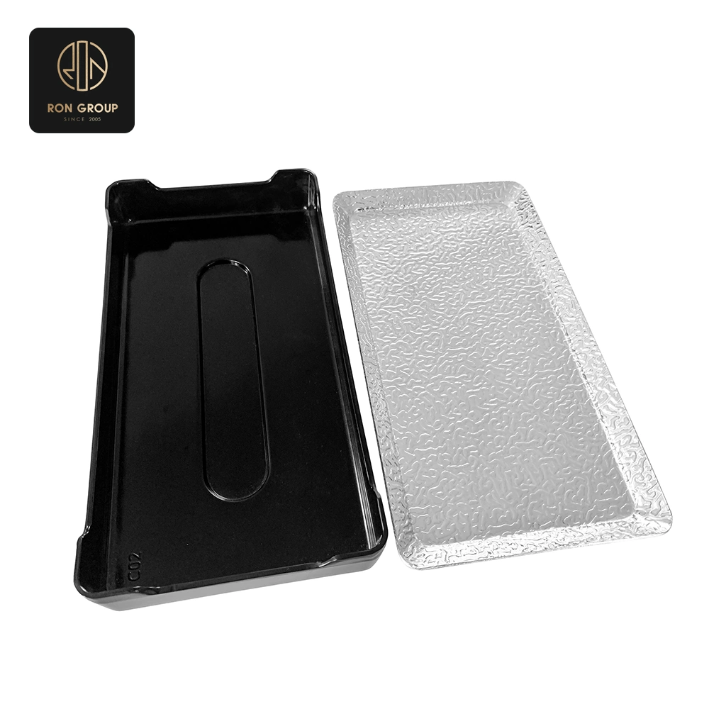 Square Rectangular Gold Silver Plastic Tray