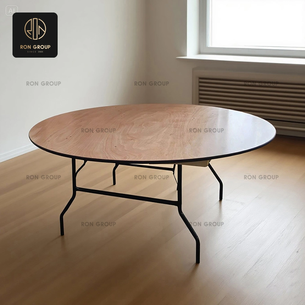 Wood Grain Round Event Table Series