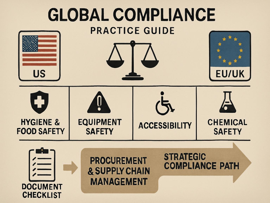 A Global Compliance Guide to Hospitality Equipment and Furniture: Navigating US & EU/UK Regulatory Frameworks