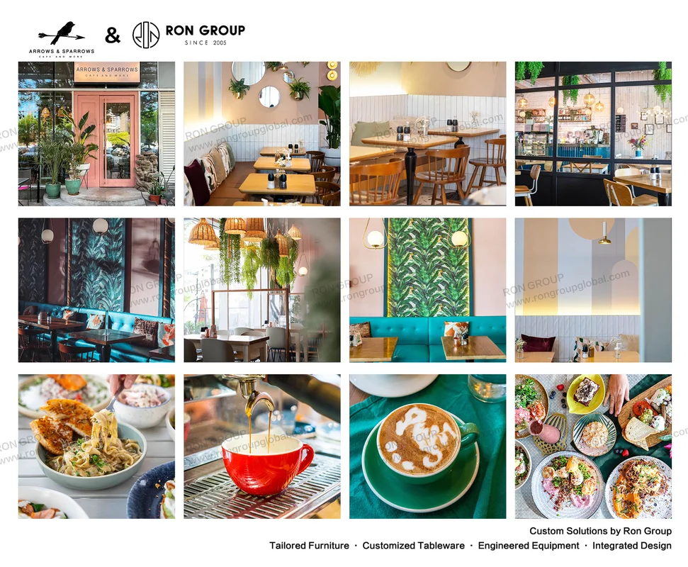 Arrows and Sparrows Cafe collage