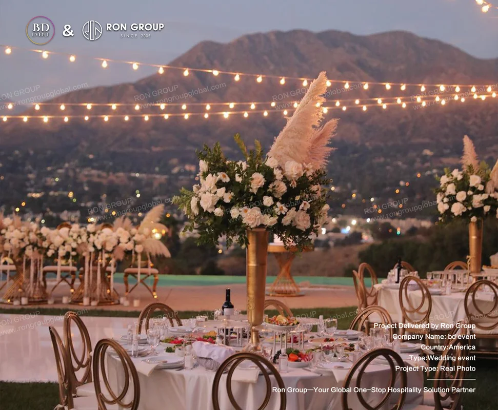 BD Event outdoor wedding reception setup
