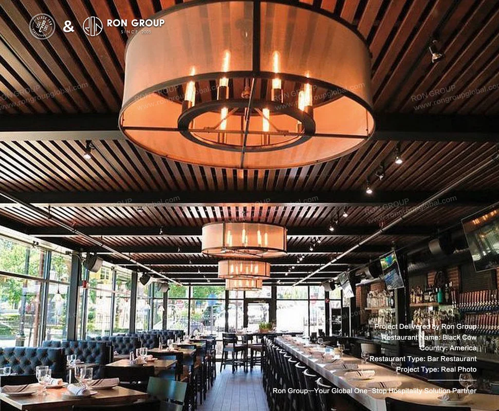 Black Cow Tap and Grill modern bar restaurant interior