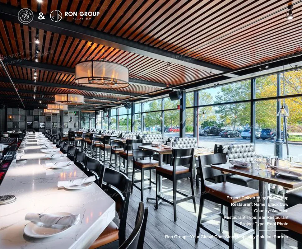 Black Cow Tap and Grill modern restaurant interior