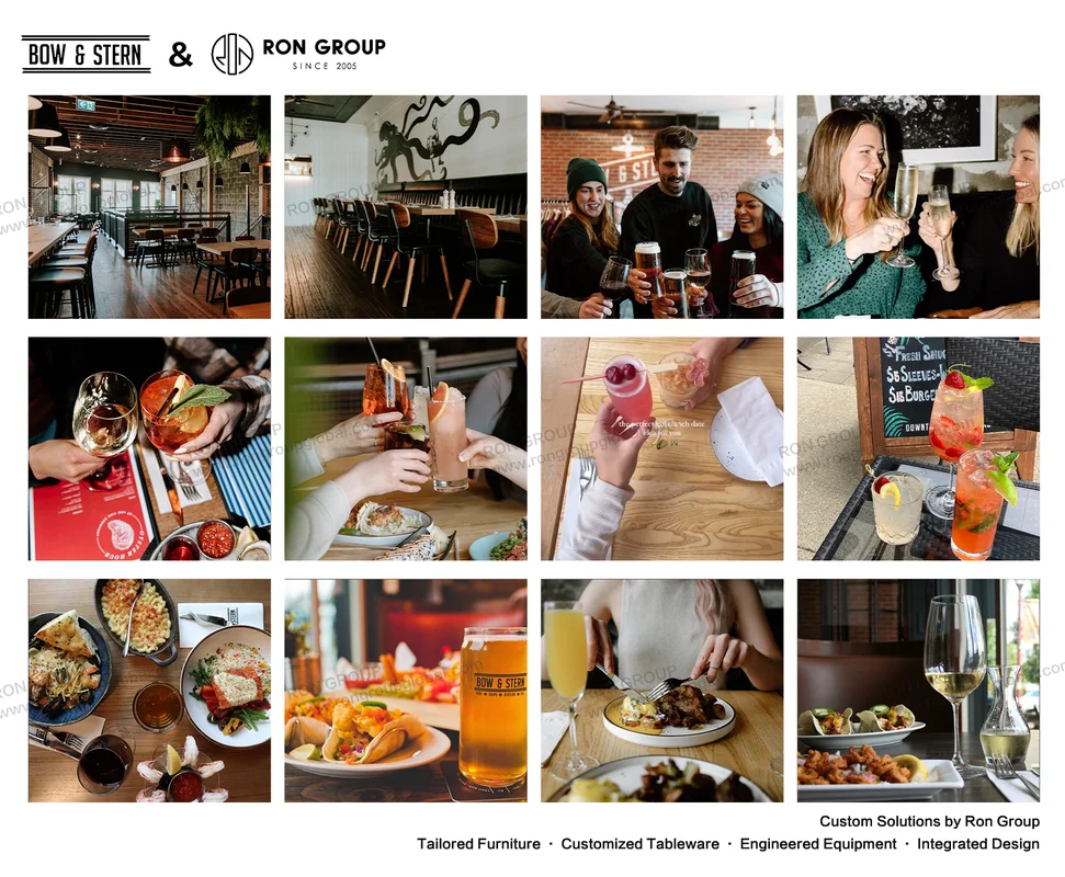 Bow and Stern seafood restaurant furniture food and service overview