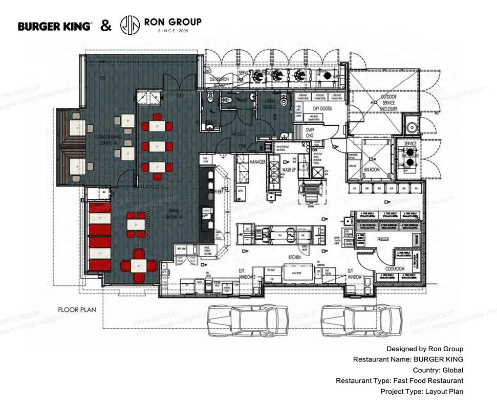 Burger King restaurant floor plan