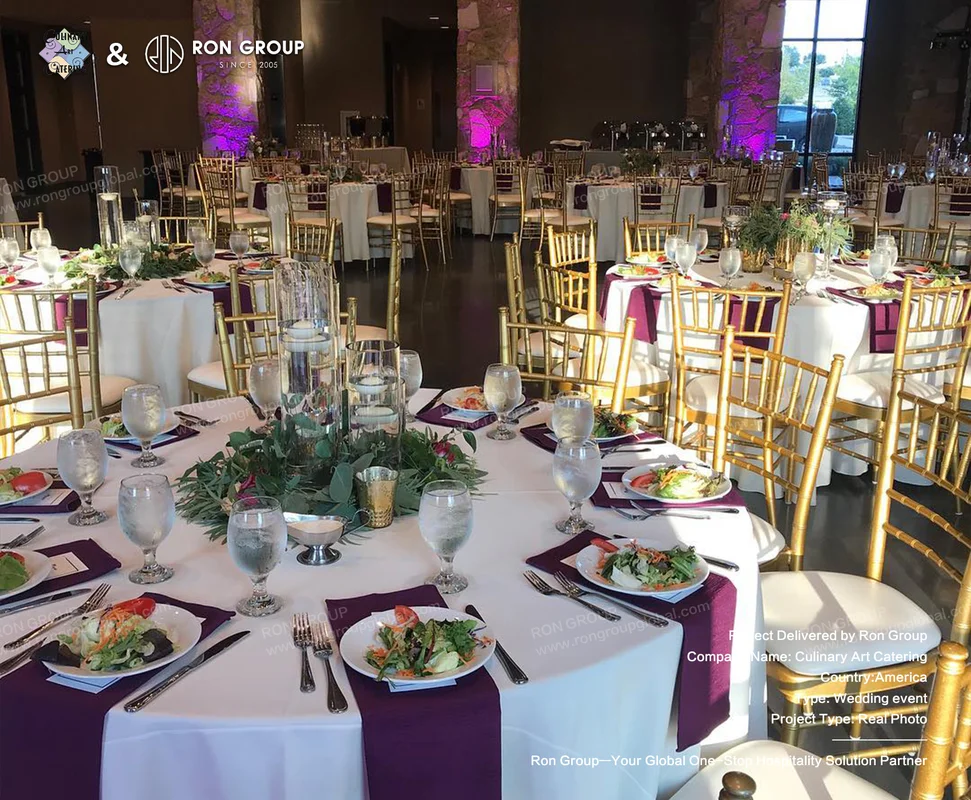 Culinary Art Catering elegant wedding reception setup