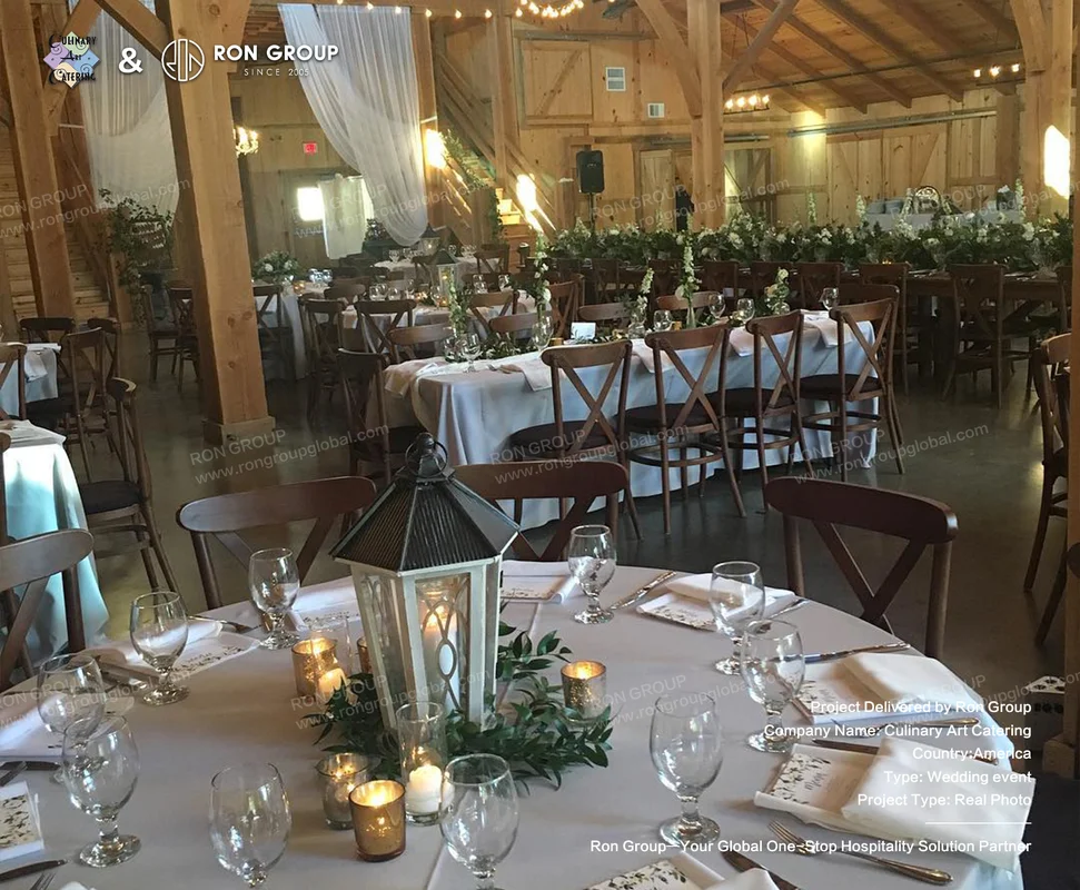 Culinary Art Catering rustic barn wedding reception