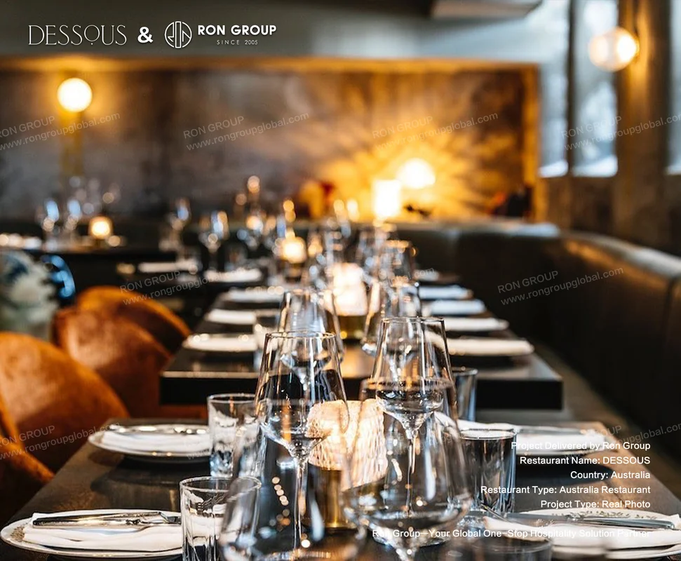Long dining table set for private dining
