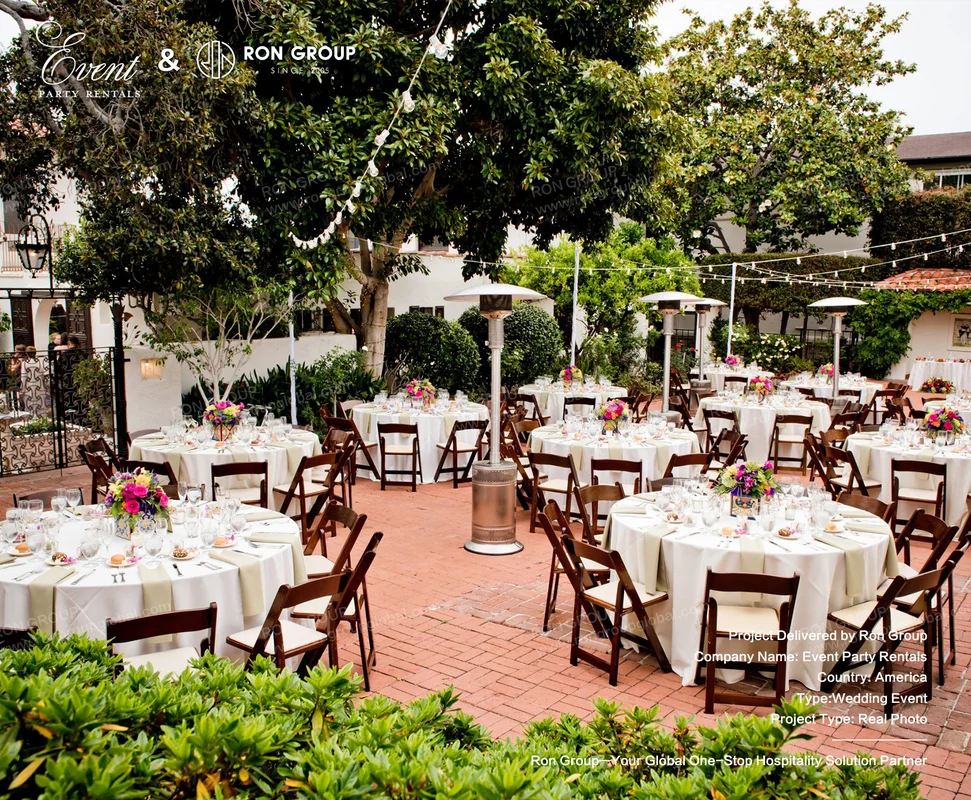 Outdoor wedding reception
