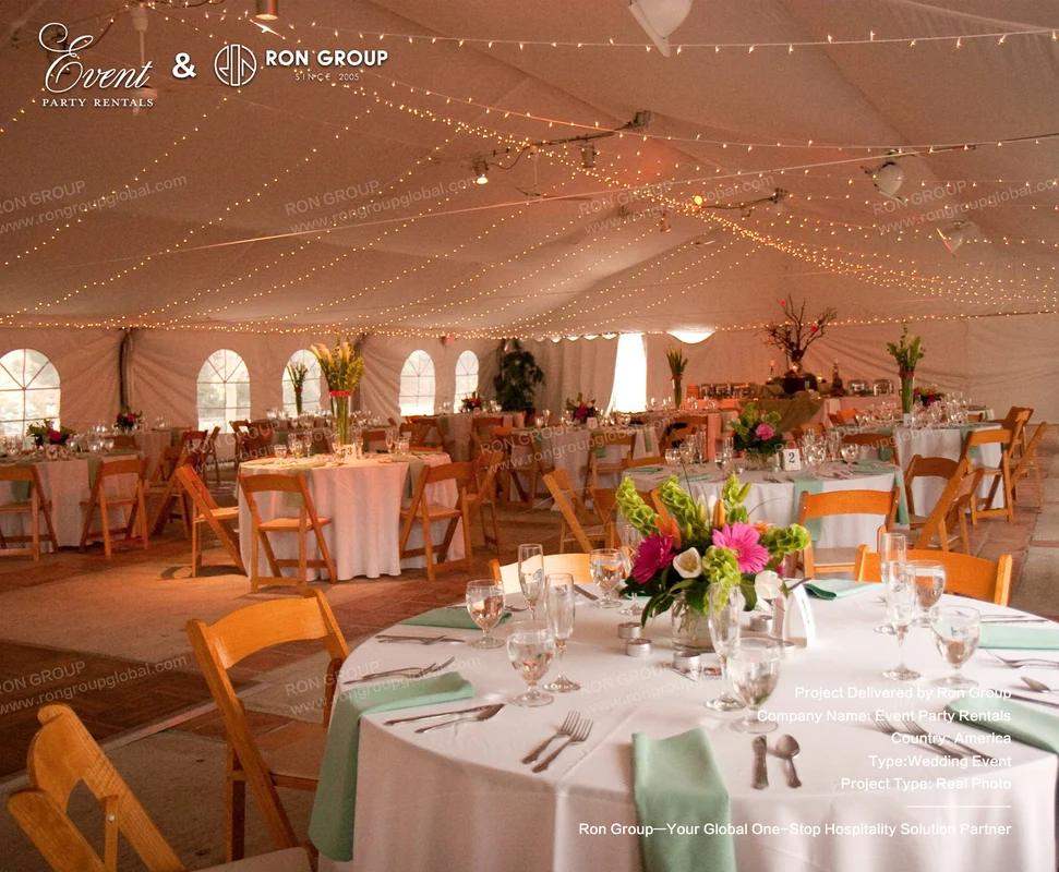 Tented reception space