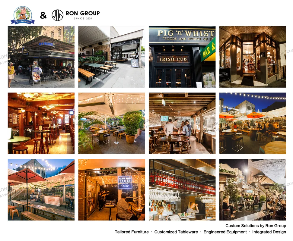 Pig 'n' Whistle venue overview collage
