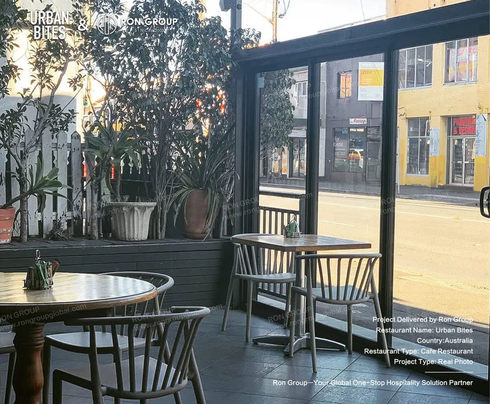 Urban Bites outdoor cafe seating area