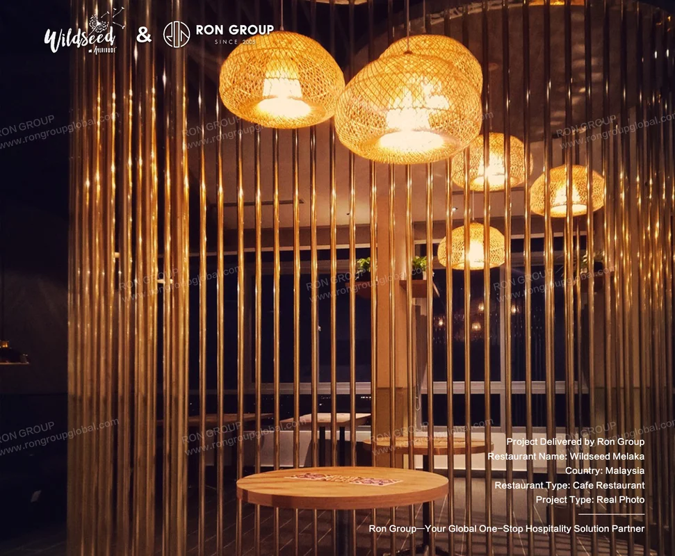Wildseed golden rod partition with lights