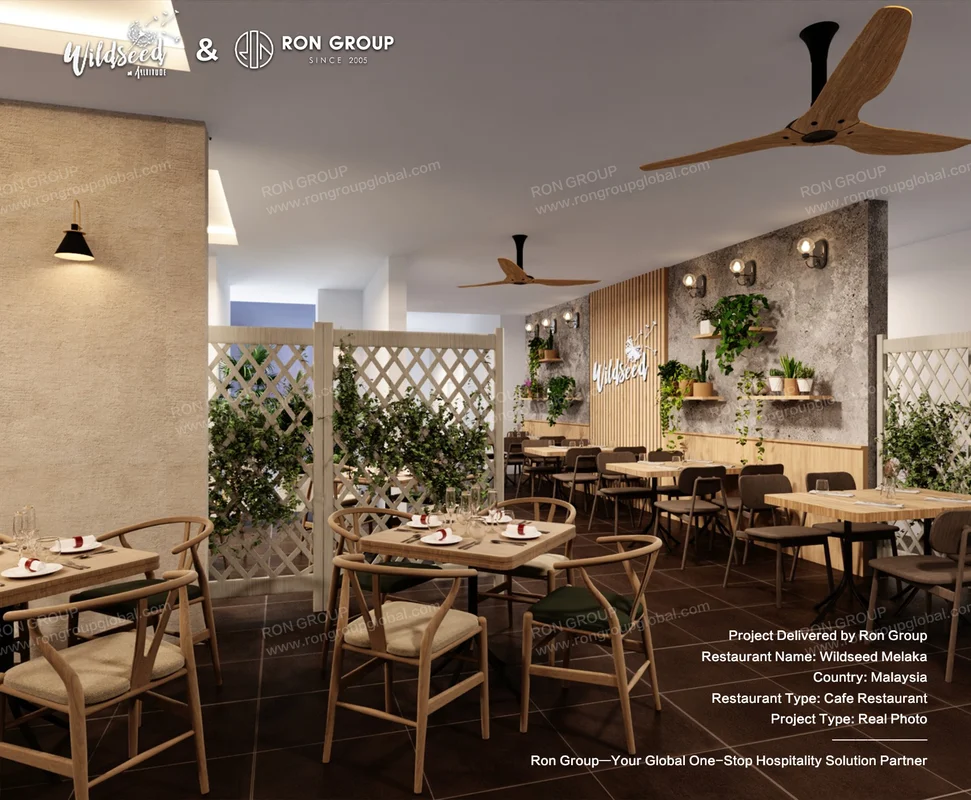 Wildseed wooden tables and chairs