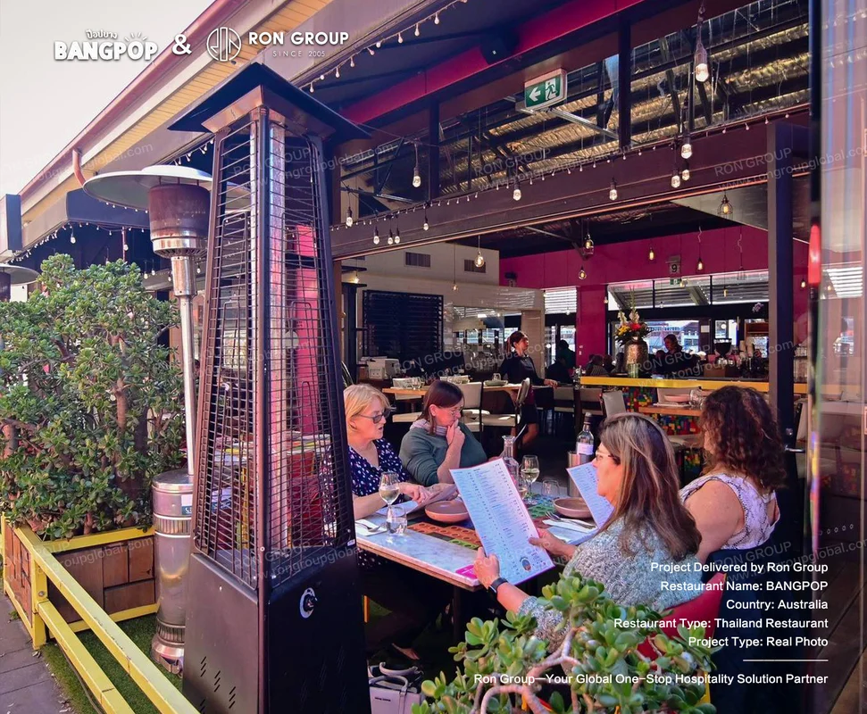 BANGPOP outdoor dining area
