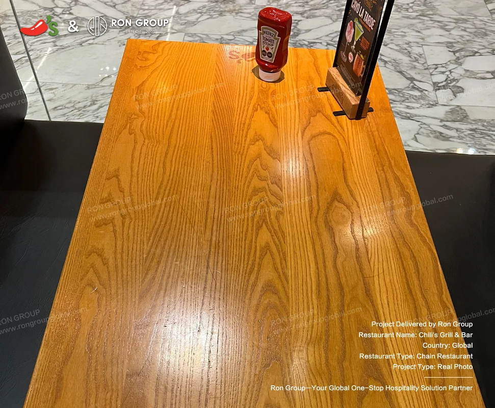 Chili's Grill & Bar wooden table