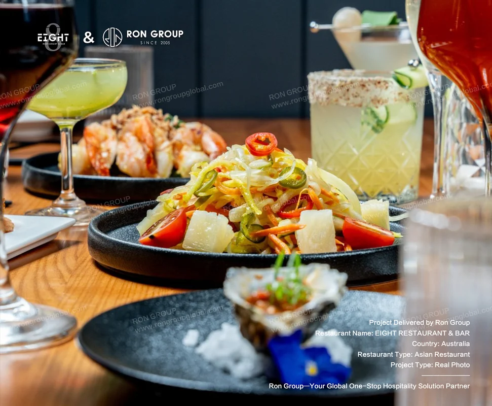 EIGHT Restaurant colorful Asian dishes