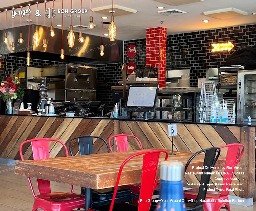 George's Pizza Industrial Interior