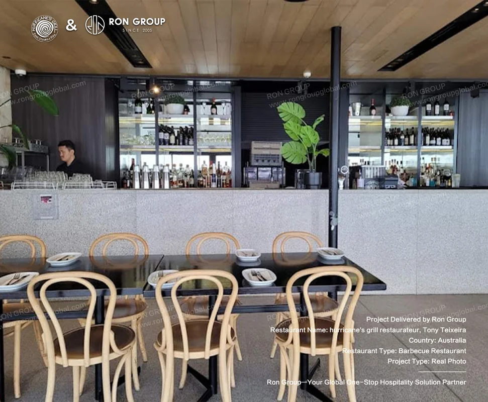 Bar Area with Glass Shelves