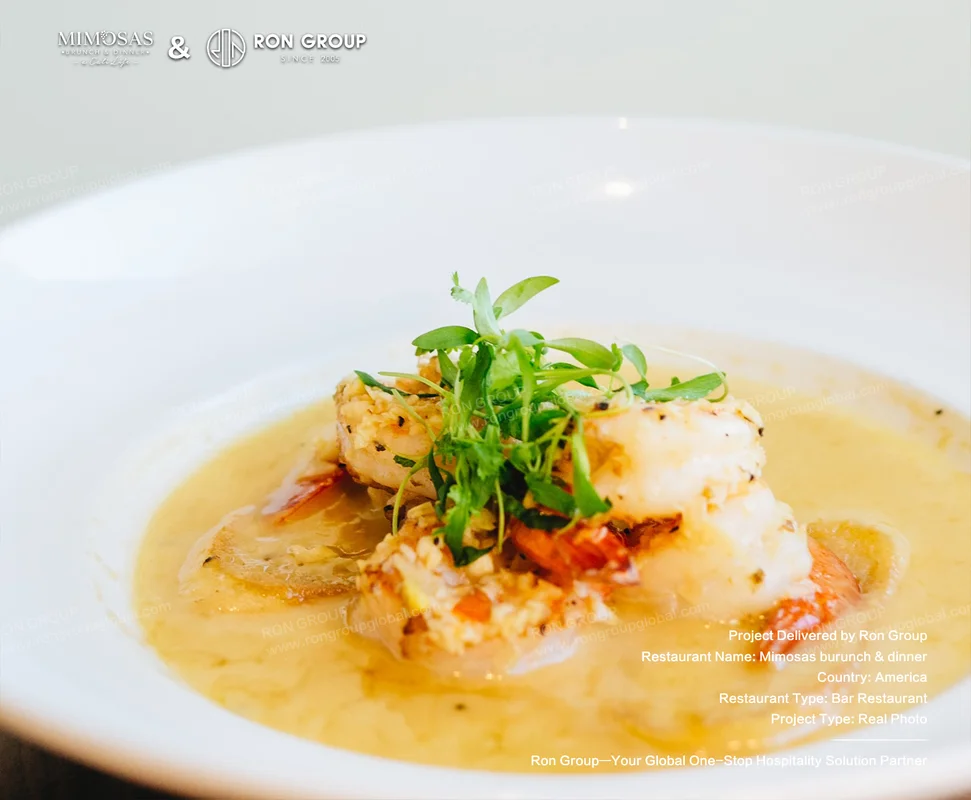 Mimosas seared scallops
