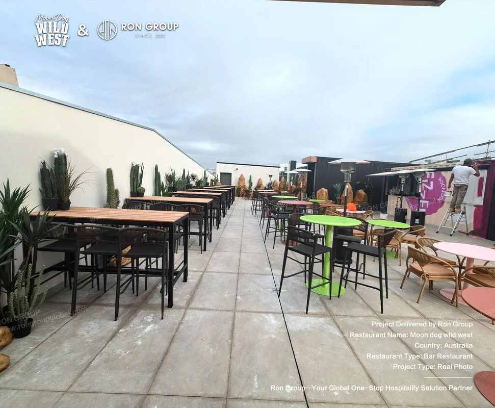 Rooftop seating area