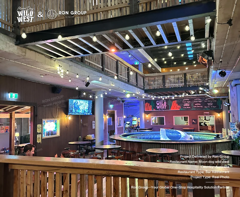 Rustic bar and restaurant interior
