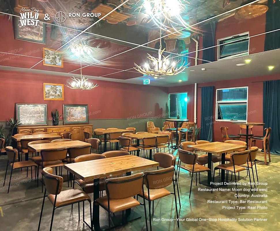 Moon Dog Wild West rustic restaurant interior